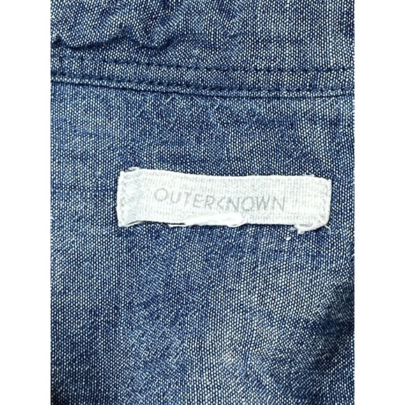 OUTERKNOWN Blanket Shirt Womens XS / S  Yellow Light Blue Plaid - Picture 8 of 14